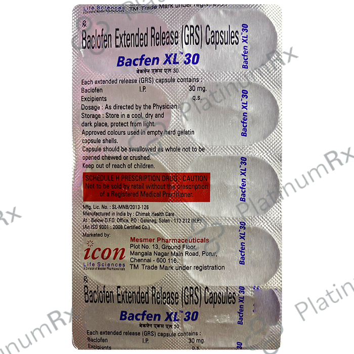 Bacfen XL 30mg Capsule ER 10s