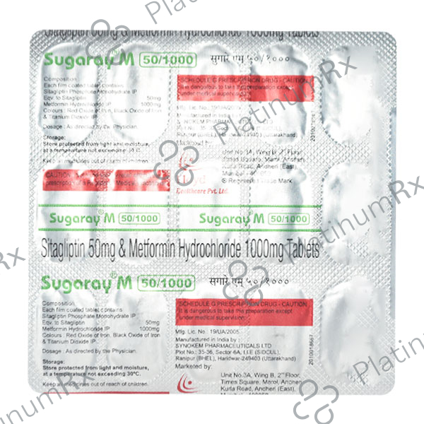 Sugaray M 50/1000mg Tablet 15s