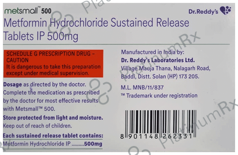 Metsmall 500mg Tablet 30s
