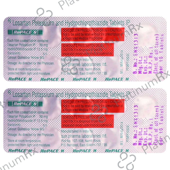 Repace H 12.5/50mg Tablet 10s