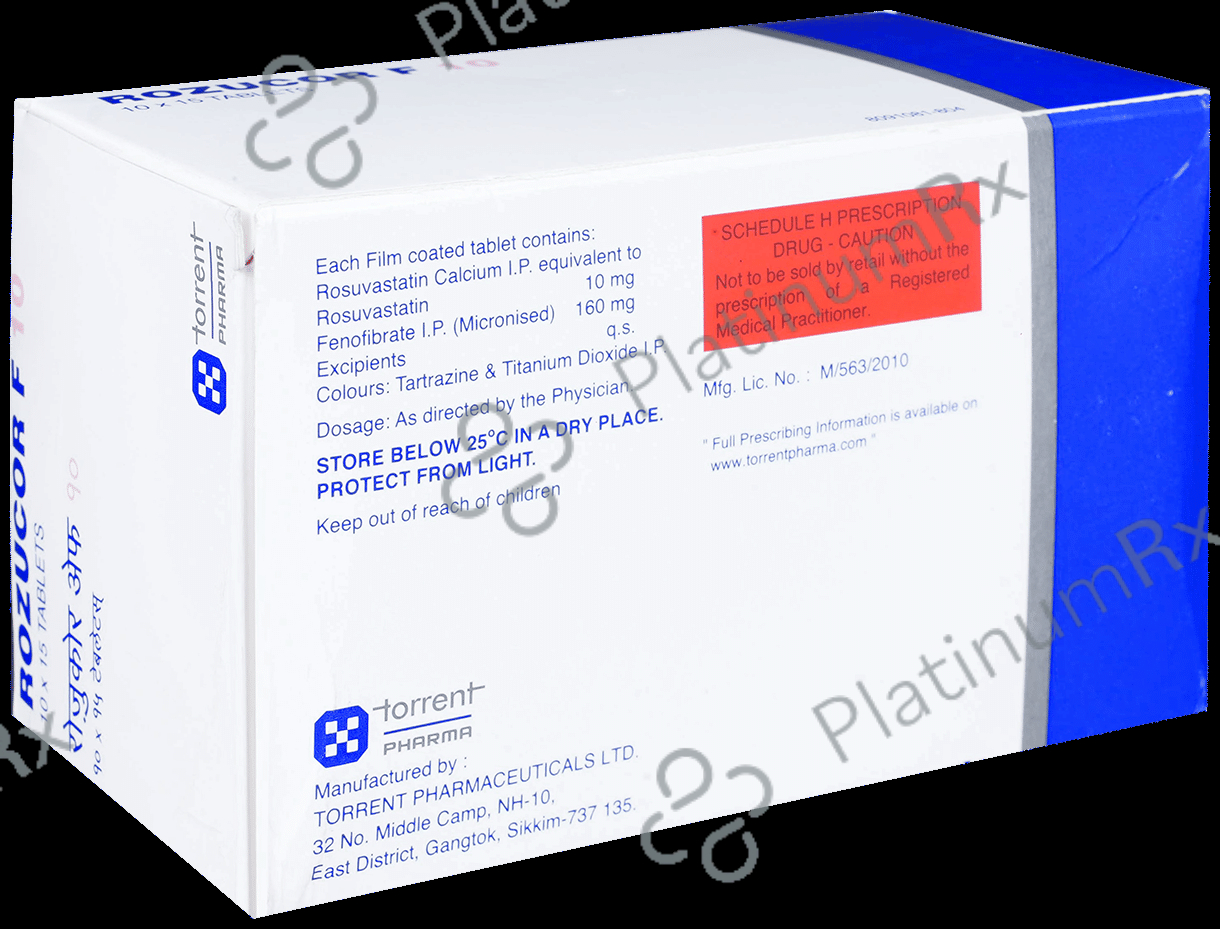 Rozucor F 160/10mg Tablet 15s