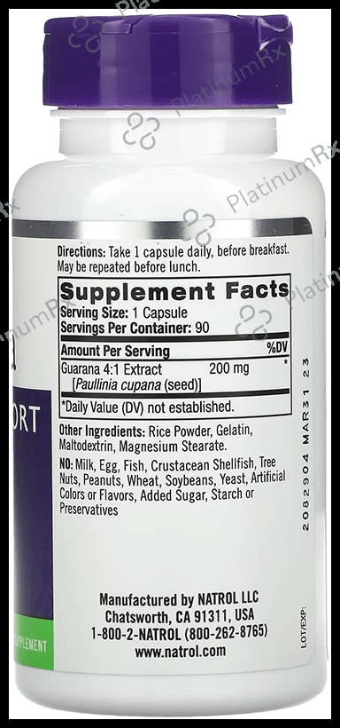 Natrol Guarana Energy Support Capsule