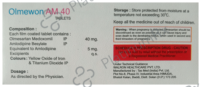 Olmewon AM 40 Tablet