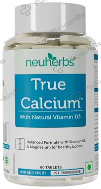 Neuherbs True Calcium with Vitamin D3 & Magnesium for Healthy Bones - Tablet