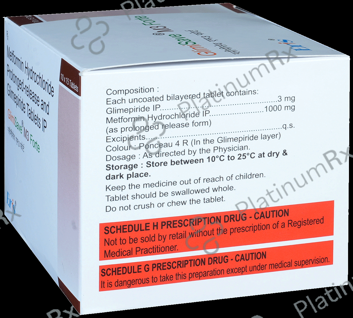 Glimisave M3/1000mg Forte PR Tablet 15s