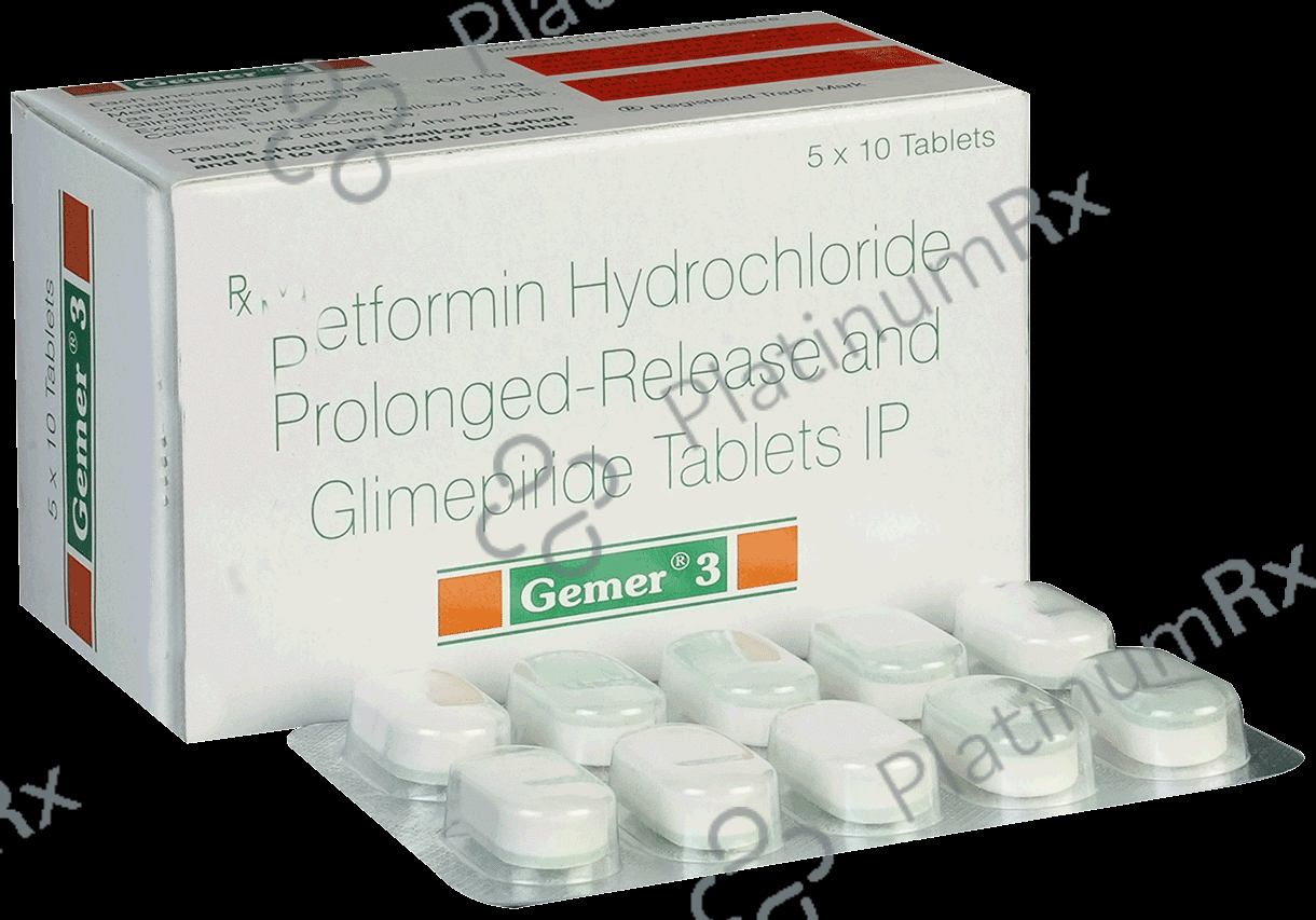 Gemer 3/500mg Tablet PR 10s