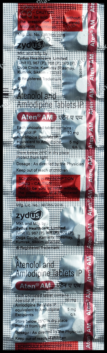 Aten AM 5/50mg Tablet 14s