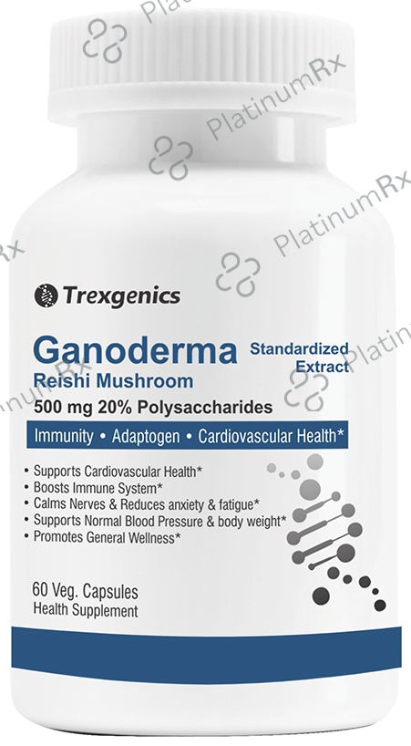 Trexgenics Ganoderma Reishi Mushroom 500mg Veg. Capsules