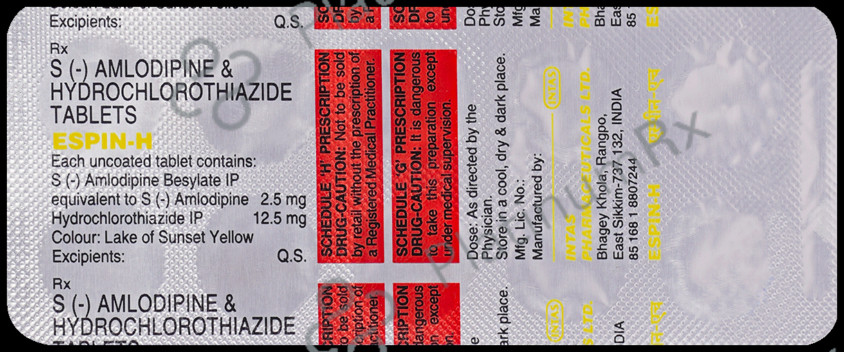 Espin H 2.5 mg/12.5 mg Tablet