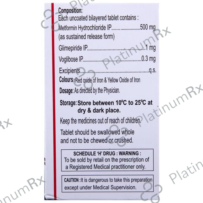 Glimisave MV 1.3/500mg Tablet SR 10s