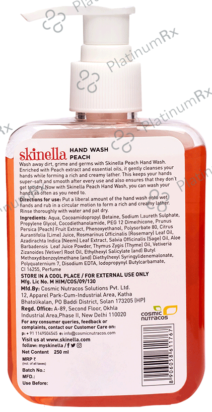 Skinella Hand Wash Peach