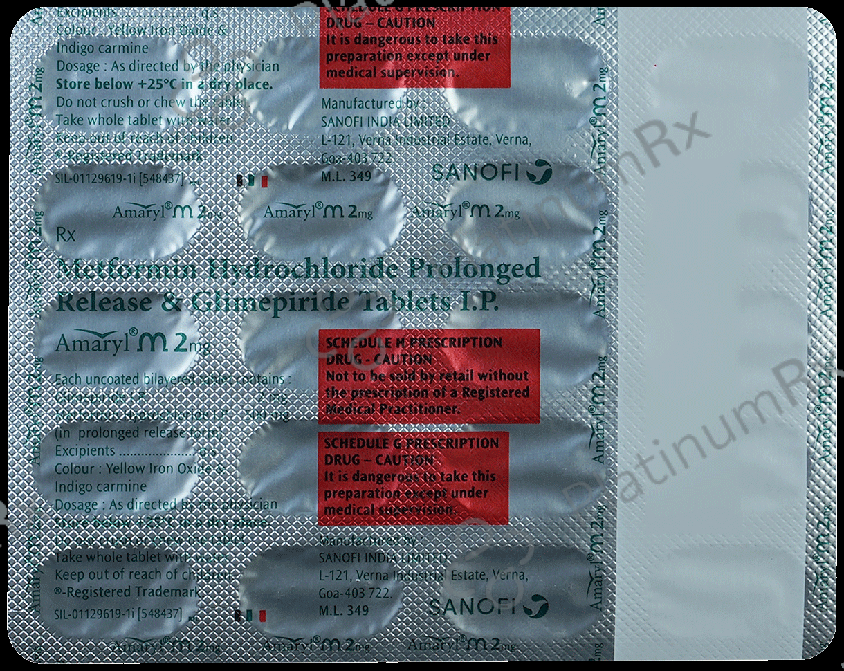 Amaryl M 2/500mg Tablet PR 20s