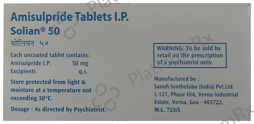 Solian 50mg Tablet 15s