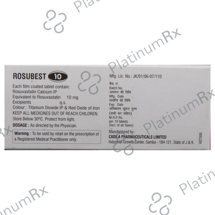 Rosubest 10mg Tablet 10s
