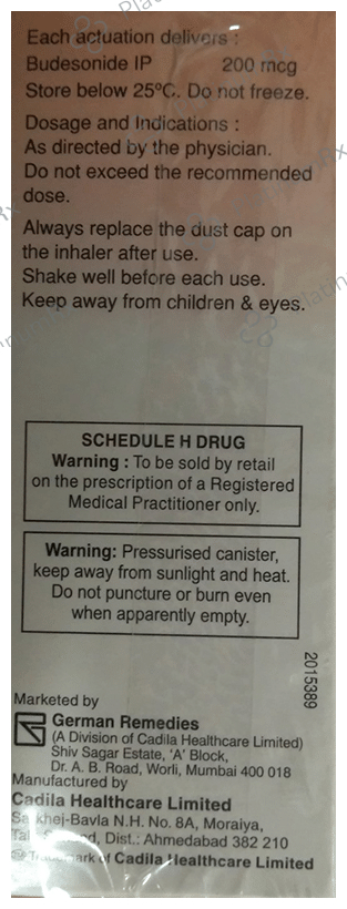 Derinide 200mcg Inhaler CFC Free 200MDI