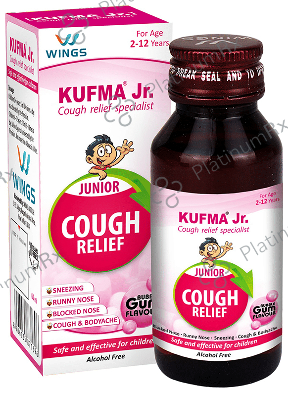 Kufma Junior Cough Relief Syrup Bubblegum