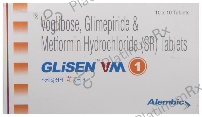 Glisen VM 1/500/0.2mg Tablet SR 10s