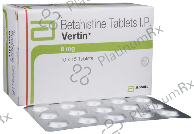 Vertin 8mg Tablet 15s