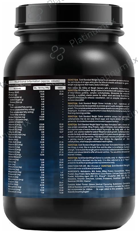 Ignitor Gold Standard Weight Gainer Powder