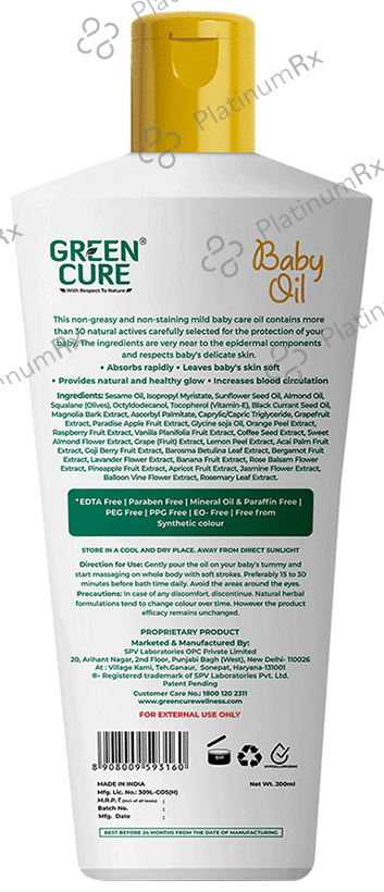 Green Cure Baby Oil