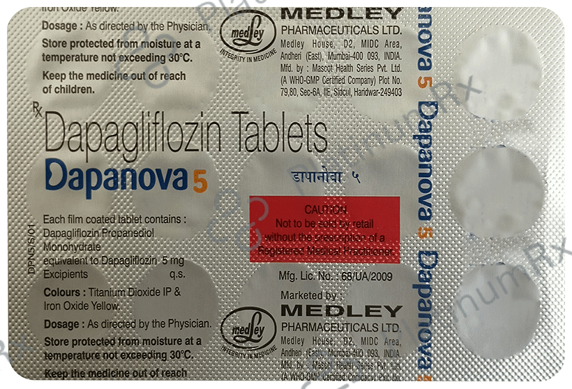 Dapanova 5mg Tablet 15s