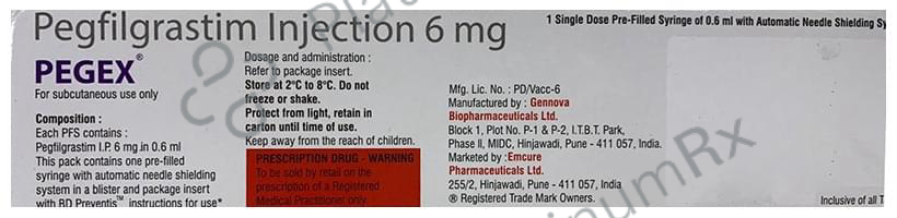 Pegex 6mg Injection
