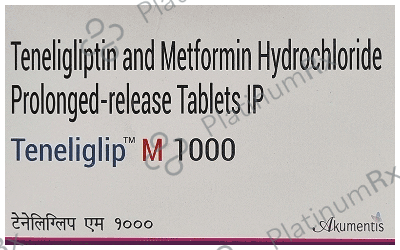 Teneliglip-M 1000mg/20mg Tablet