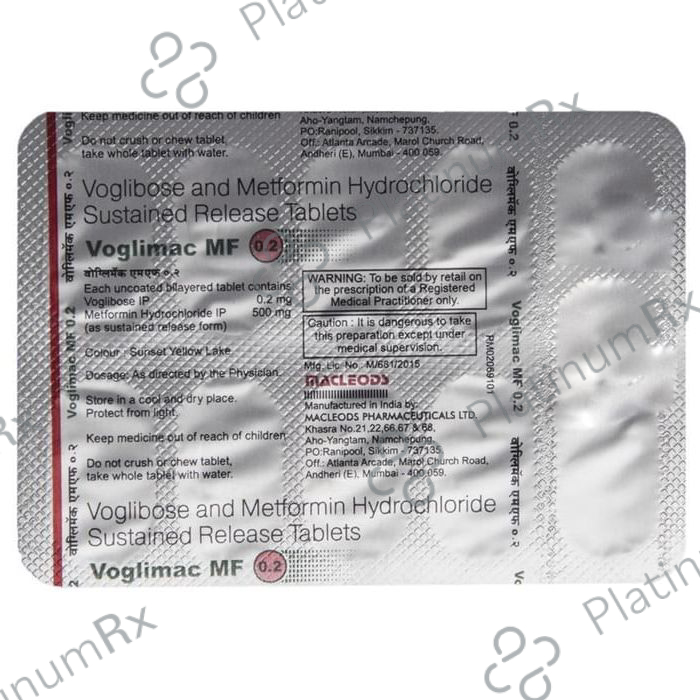 Voglimac MF 0.2 500/0.2mg Tablet SR 10s