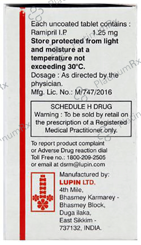 Ramistar 1.25mg Tablet 15s