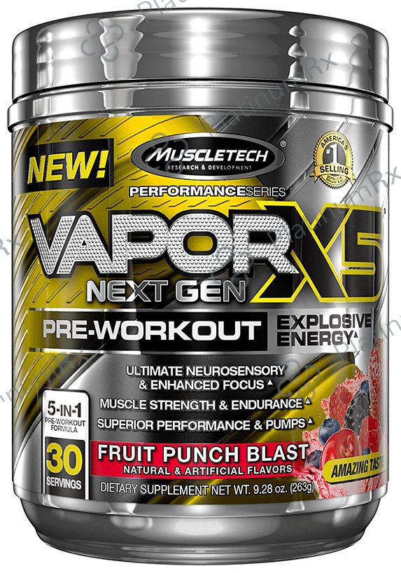 Muscletech Performance Series Vapor X5 Next Gen Pre-Workout Powder Fruit Punch