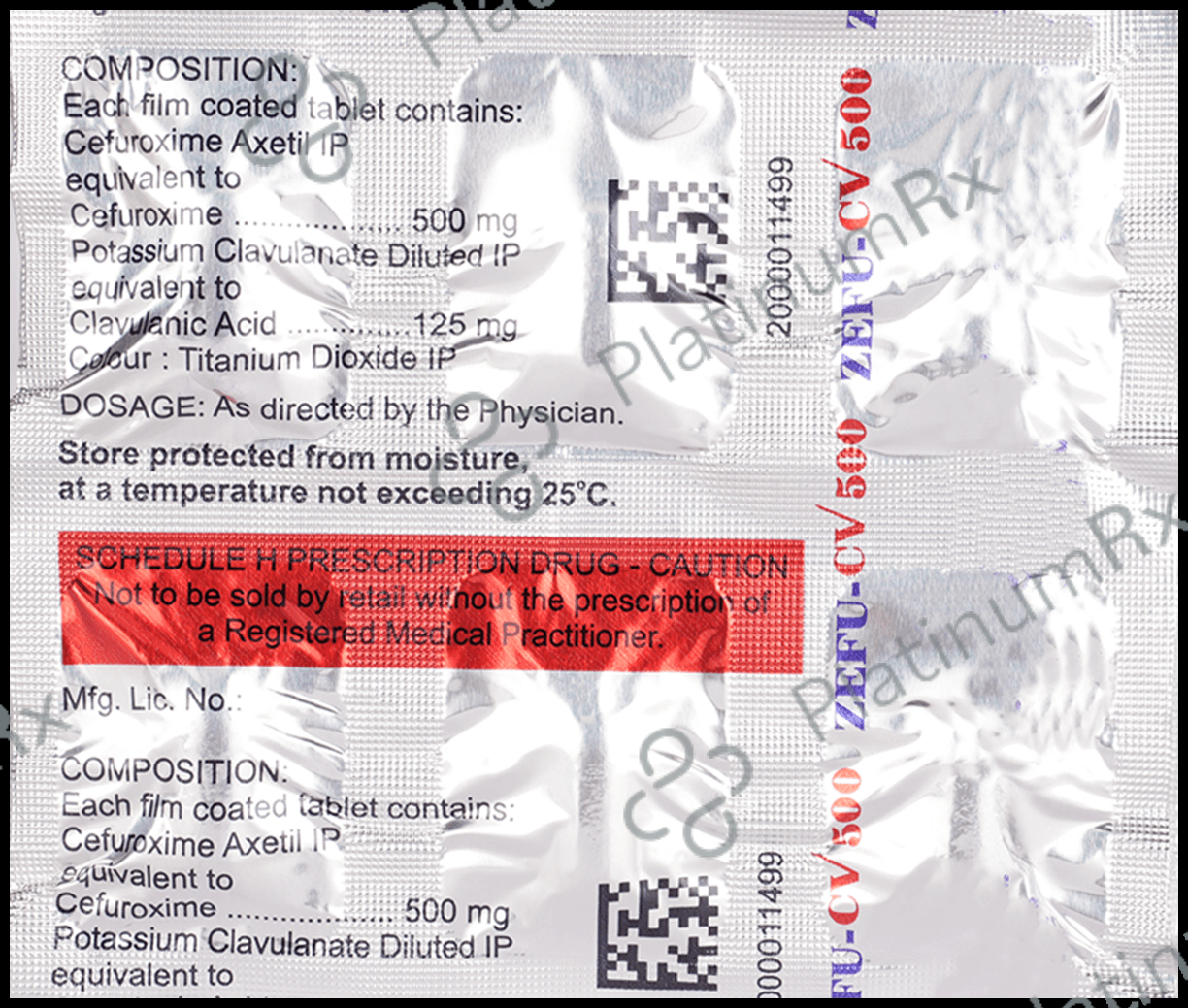 Zefu CV 500/125mg Tablet 6s