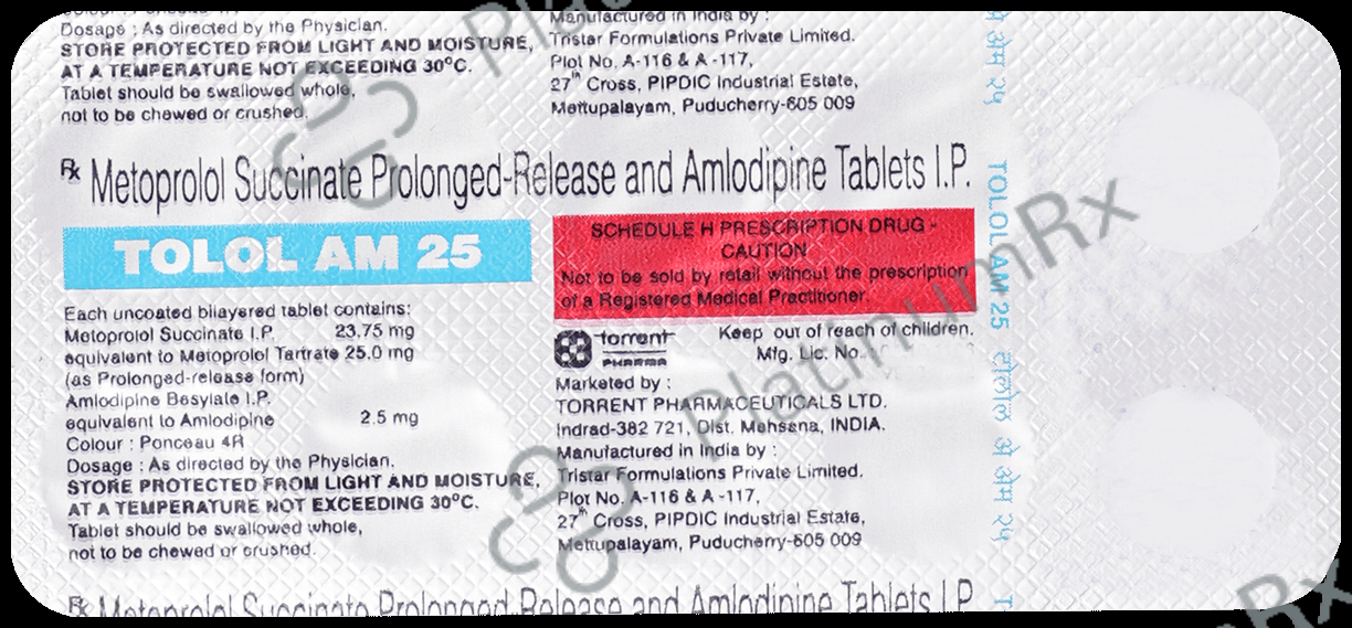 Tolol AM 25/2.5mg Tablet 10s