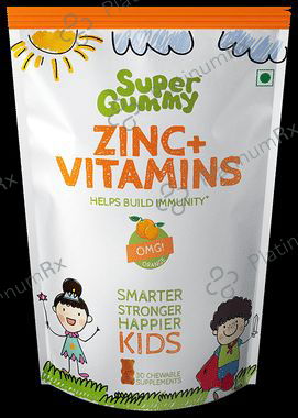 Super Gummy Zinc + Vitamins for Kids' Immunity - Flavour OMG Orange