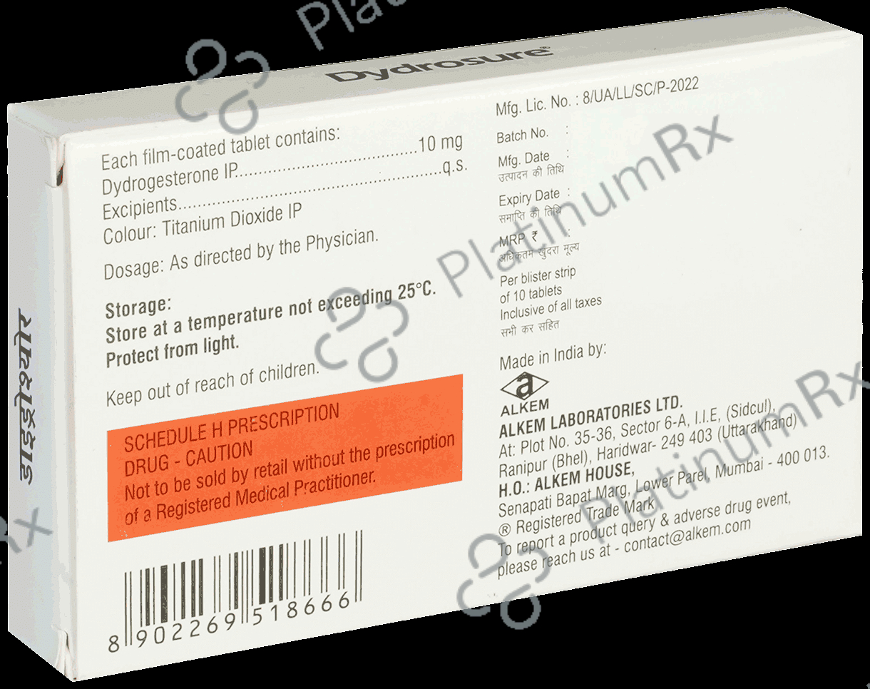 Dydrosure 10mg Tablet 10s