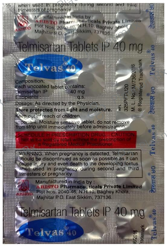 Telvas 40mg Tablet 15s