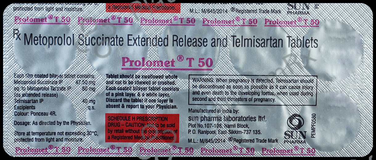 Prolomet T 50 50/40mg Tablet ER 10s