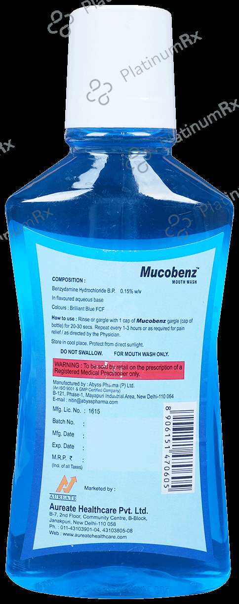 Mucobenz Mouth Wash 500 Mouth Wash