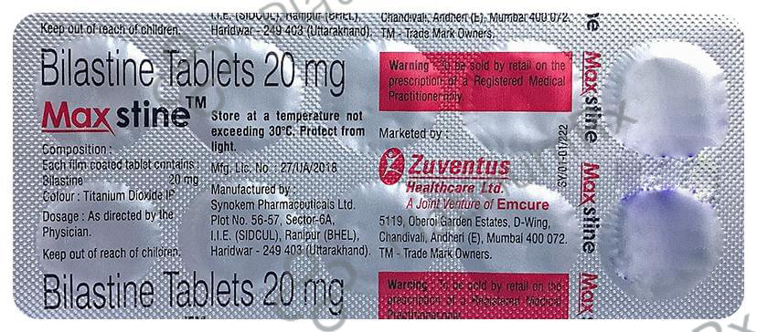 Maxstine 20mg Tablet 10s