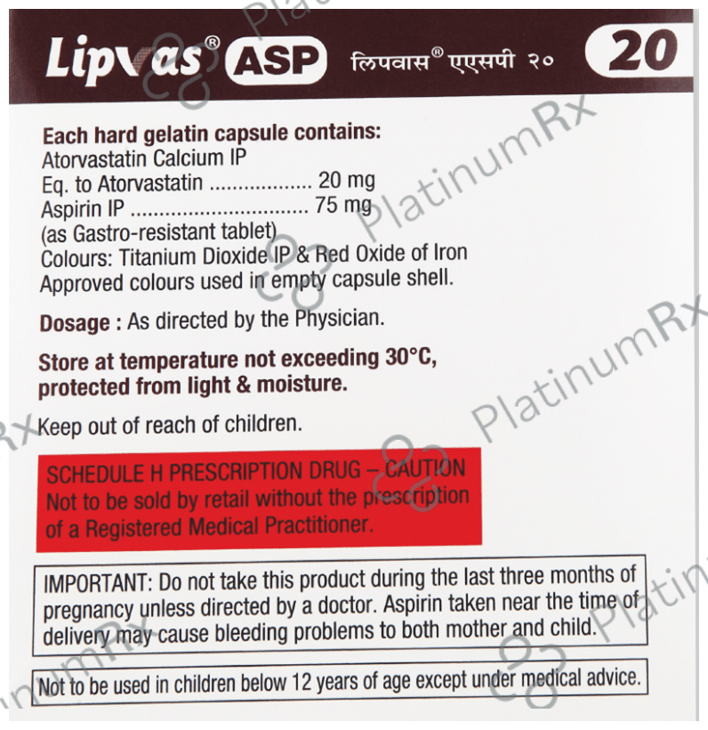 Lipvas ASP 20 Capsule