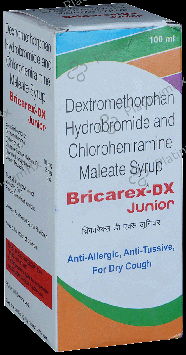 Bricarex DX 2/10mg Junior Syrup 100ml