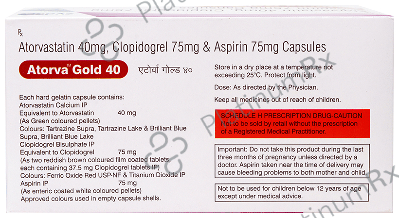 Atorva Gold 40/75/75mg Capsule 10s