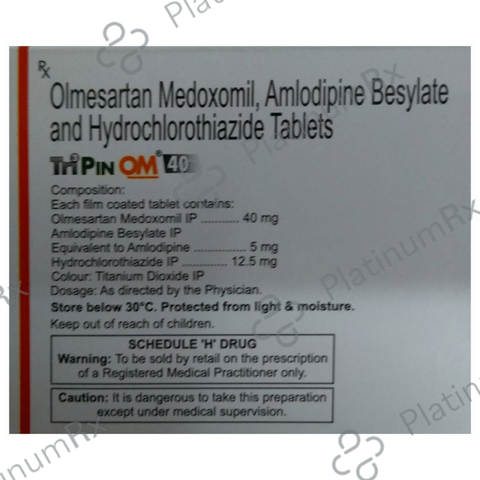 Tripin OM 40 5/12.5/40mg Tablet 10s