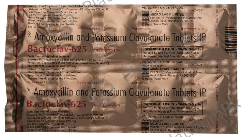 Bactoclav 625mg Tablet 10s