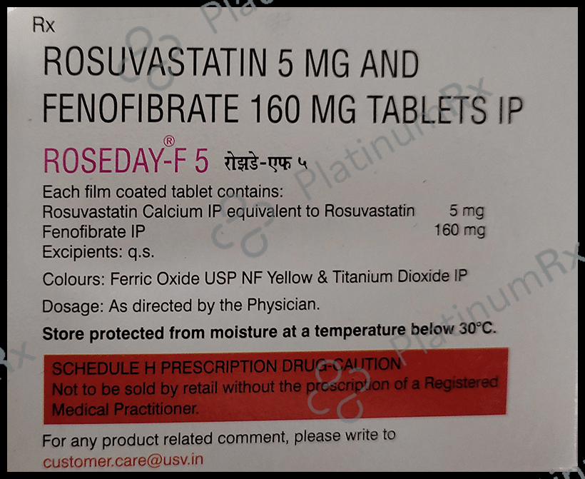 Roseday F 5/160mg Tablet 10s