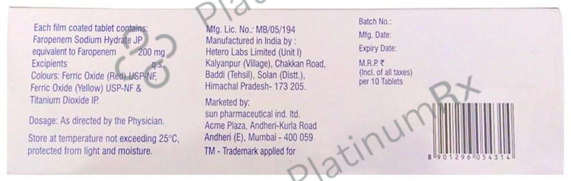 Faronem 200mg Tablet 10s