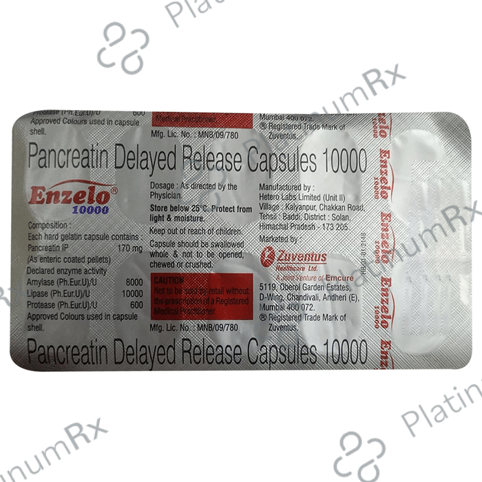 Enzelo 10000 170mg Capsule DR 10s