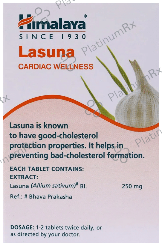 Himalaya Wellness Lasuna Cardiac Wellness Tablet (60 Each) 3 bottles