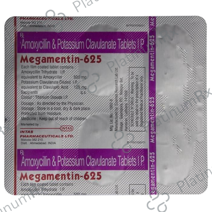Megamentin 625mg Tablet 6s