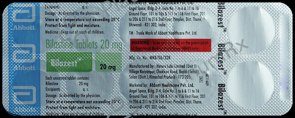 Bilazest 20mg Tablet 10s