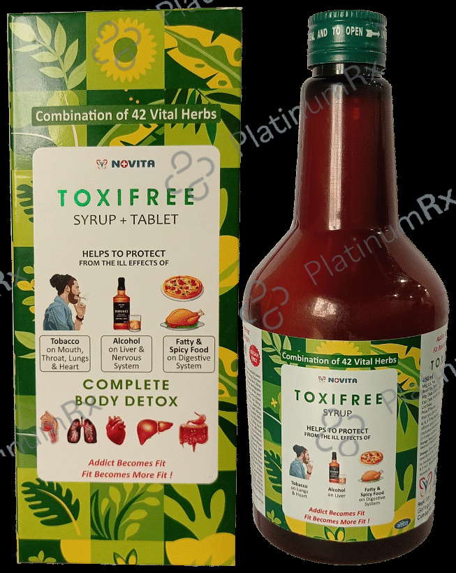 Novita Toxifree Complete Body Detox (450ml Syrup + 30 Tablet) Sugar Free